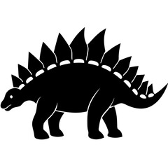Ankylosaurus Silhouette  vector illustration