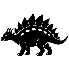 Ankylosaurus Silhouette  vector illustration