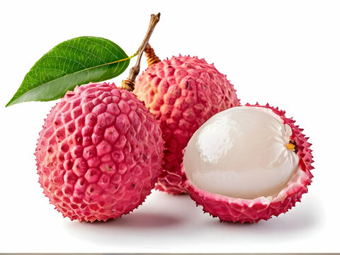 lychee isolated on white background