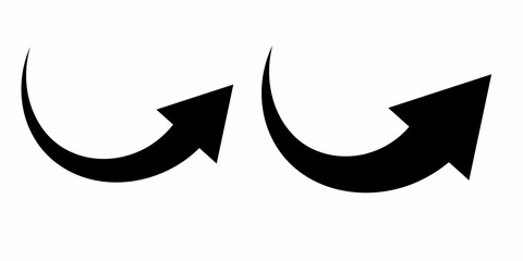 black Arrow collection with left direction on white background  