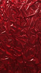 Stunning Red Crinkled Foil Texture - Abstract Graphic Design