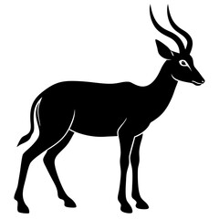 Antelope Silhouette  vector illustration