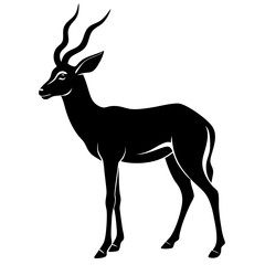 Antelope Silhouette  vector illustration