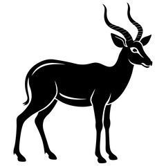 Antelope Silhouette  vector illustration
