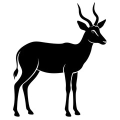 Antelope Silhouette  vector illustration