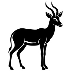 Antelope Silhouette  vector illustration