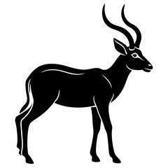 Antelope Silhouette  vector illustration