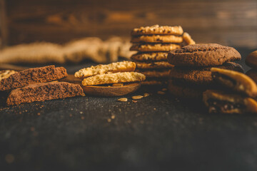 Assortment of different homemade cookies, advertising