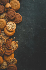 Assortment of different homemade cookies, advertising