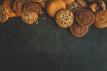 Assortment of different homemade cookies, advertising