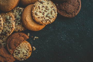 Assortment of different homemade cookies, advertising