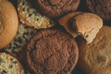 Assortment of different homemade cookies, advertising