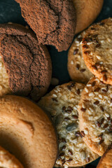 Assortment of different homemade cookies, advertising