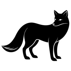 Arctic Fox Silhouette  vector illustration