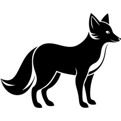 Arctic Fox Silhouette  vector illustration