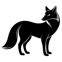 Arctic Fox Silhouette  vector illustration