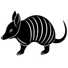 Armadillo Silhouette  vector illustration