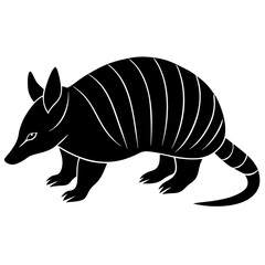 Armadillo Silhouette  vector illustration
