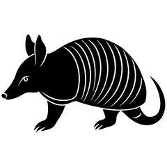 Armadillo Silhouette  vector illustration