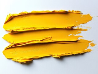 Vibrant Yellow Paint Stroke for Creative Projects