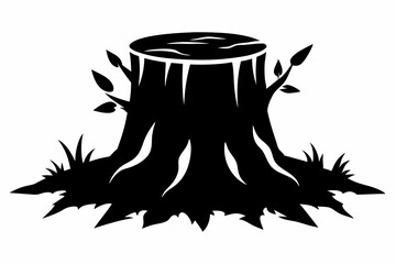 tree stump silhouette