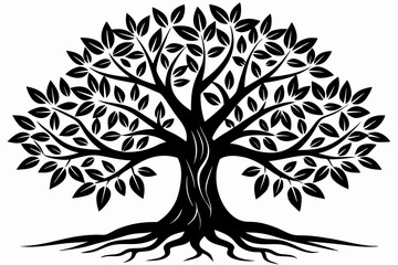 Obraz premium tree silhouette vector