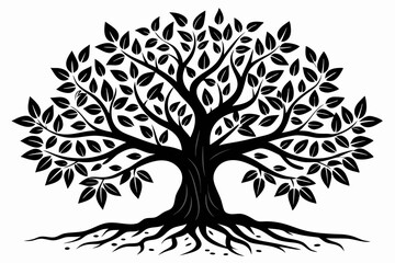 Obraz premium tree silhouette vector
