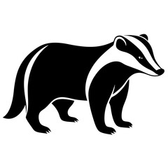 Badger Silhouette  vector illustration