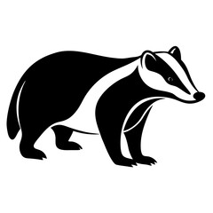 Badger Silhouette  vector illustration