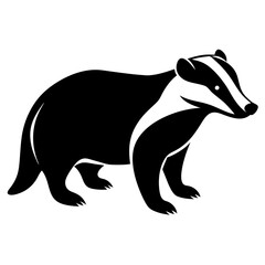 Badger Silhouette  vector illustration