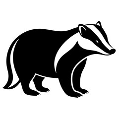 Badger Silhouette  vector illustration