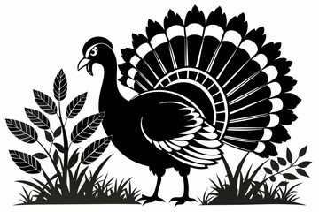 turkey silhouette vector illustration