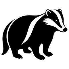 Badger Silhouette  vector illustration