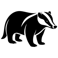 Badger Silhouette  vector illustration