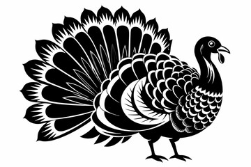 turkey silhouette vector illustration
