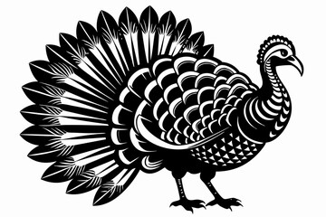 turkey silhouette vector illustration