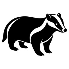 Badger Silhouette  vector illustration