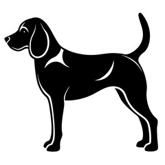 Beagle Silhouette  vector illustration