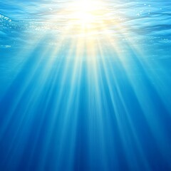 Underwater Sunbeams Illuminating Ocean Depths