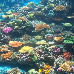 Fototapeta premium Vibrant Coral Reef Ecosystem Underwater Paradise