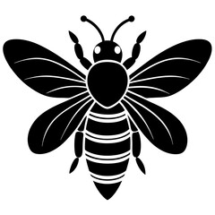 Bee Silhouette  vector illustration