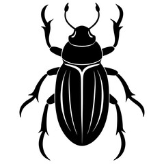 Beetle Silhouette  vector illustration