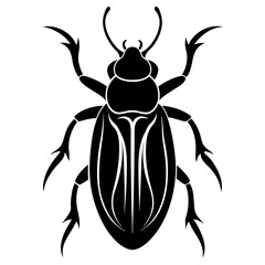 Beetle Silhouette  vector illustration