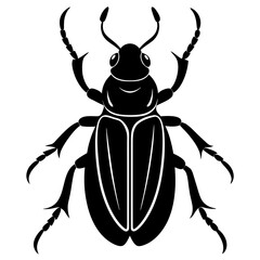 Beetle Silhouette  vector illustration