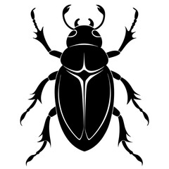 Beetle Silhouette  vector illustration