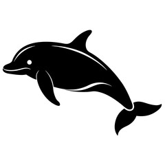 Beluga Whale Silhouette  vector illustration