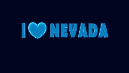 I LOVE NEVADA NEON STYLE DESIGN