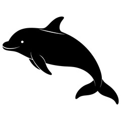 Beluga Whale Silhouette  vector illustration
