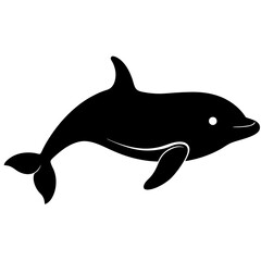 Beluga Whale Silhouette  vector illustration