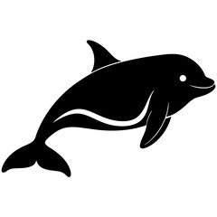 Beluga Whale Silhouette  vector illustration